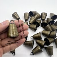 Festival Party - A pack of 20 antique bronze cast iron bells with loud and clear sound. Suitable for Christmas, Halloween, Easte