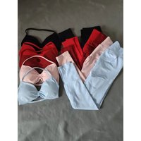 AliExpress NONE l0g0DF Two-Piece Sports Fitness Set with Bra, Yoga Top, Long Sports Pants, Cycling and Running Sportswear, Women's Seamless Yoga