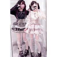 Japanese Style Strap Skirt High Waist Slim Fit High Waist Short Pleated Skirt Autumn Winter New Sweet Fairy Plaid Cake Skirts
