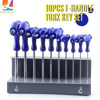 WOZOBUY 10pcs T-Handle Allen Wrench Set,T-Handle Wrench Tool Set with Convenient Storage Stand for Car Repair Maintenance