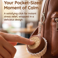 3D Printed Dubai Chocolate Soft Cookie Decompression Keychain, Dessert Styling Bag Decoration
