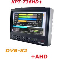KPT-736HD+ DVB-S2 MPEG4 Satellite Finder Meter TV Receiver 7 Inch TFT LCD Screen MP4 HevcH.265 Signal Test