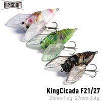 Kingdom 2026 New Cicada 3pcs Topwater Lure With Wings 21mm 1.6g 27mm 2.4g Simulation Insects Hard Bait For Freshwater Fishing