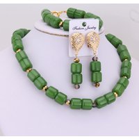 Dudo African Nigerian Necklace Set Jewelry 7 Colors Artificial Coral Beads 2025