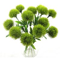 10/20pcs Artificial Plants Dandelion Bouquet Vases Home Decor Wedding Decorative Fake Flowers Green Purple Flower Arrangement