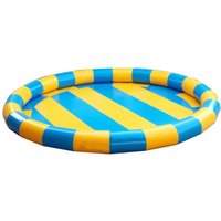 Outdoor Family Inflatable Swimming Pool, Large Inflatable Pool for Water Games, 10FT Diameter, Durable PVC Material
