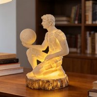 Creativity David Sculpture Glowing Ornament Contemplating Small Figure Statue Desktop Decor Model Study Office Home Decor Gift