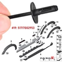 BMW X1 E84 F48 F49 X3 E83 X5 E53 Wheel Arch Mudguard Side Skirt Sills Bumper Trim Clips Plastic Pop Blind Rivets 20/50/100X