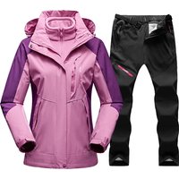 Ski Suit For Women Thicken Warm Windproof Waterproof Jacket and Pants Winter Snowboard Snow Coat Outdoor Skiing Camping Trousers
