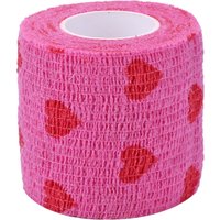 Rose Red Heart Dog Cat Medical Bandage Elastic First Aid Bandage Practical Beautiful Eco-friendly Elastoplast for Pets Animal