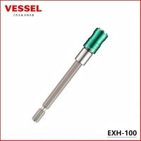 VESSEL JIS Extra - Thin Long Drill Holder - Fits 100 - 600mm Drills, DXH - 350/EXH - 100 Series, Durable Power Tool Accessory