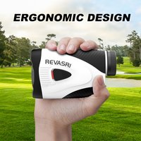 REVASRI Golf Rangefinder with Slope Switch 1300 Yards Range Finder Golfing Flag Locking Vibration Type-C Charge with Magnetic