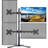 Dual Monitor Desk Mount, Heavy Duty Fully Adjustable Steel Stand, Holds 4 Computer Screens up to 32 inches