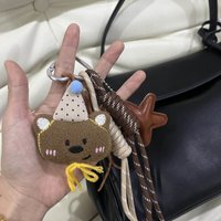 New Unisex Bag Pendants Cartoon Plush Teddy Bear Doll Star Funny Cute Kawaii High Quality Bag Ornament Accessories Keychains