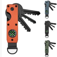 Compass Key Organizer – Kompakter Schlüsselhalter aus Metall | Minimalistischer innovativer Schlüsselhalter | Intelligenter Schlüsselanhänger sorg