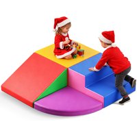 4-teiliges Baby-Schaumstoff-Spielset für Kleinkinder, Spielplatz-Set, Baby-Klettergerüst mit Rutsche, große Bausteine für Kleinkinder von 1-3 Jahren