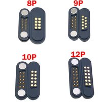 1 stücke DC 12V 3A/1A Magnetische Pogo Pin Stecker 8P 9P 10P 12Pin Männlich Weiblich gefederte DC Power Lade Buchse