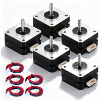 5 szt. Silnik krokowy Nema17 17HS4401 1.8 ° Silnik 1.5A 42N.cm 42BYGH 4-przewodowy do frezarki CNC, maszyny do grawerowania laserowego, drukarki 3D