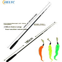 1/3/4Pcs Extended Four Section Telescopic Cat Stick 1.8m Extra Long Fishing Rod Resistant Feather Bell Cat Toy Pet Supplies