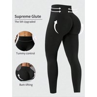 AliExpress NONE Womens Daily Athletic High Waist Skinny Leggings Tummy Control Hip Lifting Stretch Pants For Yoga Fitness Running Cycling