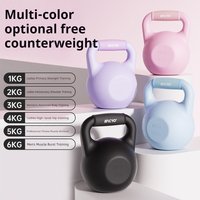 Adjustable Water Fill Kettlebell 1-6KG Portable Weight Kettlebell with Padded Handle for Women Home Squat Hip Full Body Trainin