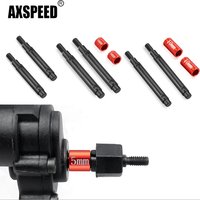 AXSPEED Steel Extended 5mm/10mm Portal Stub Axle Drive Gear Shaft for Redcat Ascent 1/18 RC Crawler Car Upgrade Parts