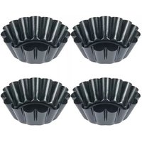 4PCS Mini Round Nonstick Tart Pan Tartlet Molds Egg Tart Tin Muffin Cupcake Cake Molds Baking Tool