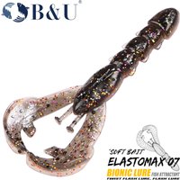 B&U Soft Fishing Lure, Bionic Crawfish Creature Bait with Double Flap Claws & Glitter Flakes & Fish Attractant