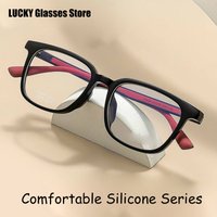 ALICIA Comfortable Glasses Fashion Square Ultra light TR90 Optical Prescription Glasses Teenage Student Glasses Boys Girls