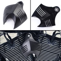 Mptprcycle Black Twin Horn Cover Cowbell For Harley Big Twins V-Rods 1992-2020