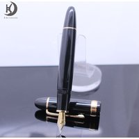 JD-149 Black Lacquer Fountain Pen With Gold Finish, Fine nib Exquisite Men's /Women's Gift Professional, Graduation