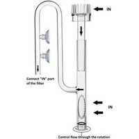 Aquarium Water Pump Inlet Tube Glass Pipe Inflow Surface Skimmer Fish Tank Effectively Absorb Organic Matter Removes Scums