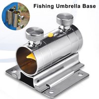 Fishing Umbrella Base Stand, Adjustable Steel Umbrella Holder Bracket Stand Base for Fishing Box