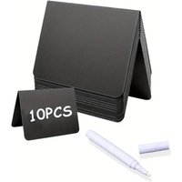 10er-Pack wiederverwendbare PVC-Mini-Tafelschilder, vertikale Desktop-Nachrichtentafeln, löschbare Preisschilder für Einzelhandel/Café/Büro