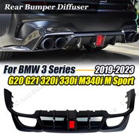 G20 G21 M-Tech With Light Rear Bumper Lip Splitters CMST Style Car Diffuser Lip For BMW 320i 325i 330i M340i M Sport 2019-2023