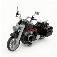 1146PCS MOC Creative Model Harley Davidson Custom Building Blocks Collectible Display DIY Building Blocks Gift Home Display Gift