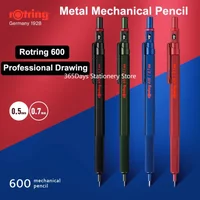 Rotring 600 Mechanical Pencils 0.5mm 0.7mm Professional Drawing Sketching Pens Metallic Body Hexagon Holder Architect Gift