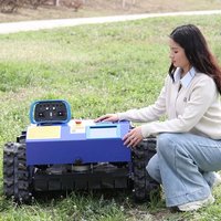 Customized Professional Grade Remote Control Lawn Mower Multifunctional Crawler Lawn Mower for Grass Cutting With a display