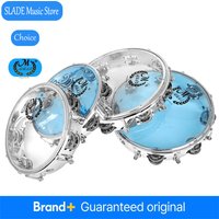 M MBAT 8/10inch Tambourine Self-Tuning Double Row Tambourine High Quality Stainless Steel Rings Hand Drums Percussion Instrument