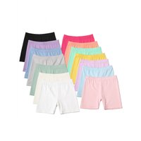 2Pcs Summer Solid Color Kids Leggings Girls Safety Shorts Leggings Girls' Beach Shorts Are Suitable for Children Aged 2-12 Years