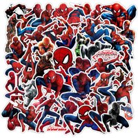 1 Pack Anime Sticker Spiderman Action Figures Hero Character Model Decorative Supplies Gift Toy