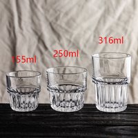 155ml/250ml/316ml Coffee Mug Heat-Resistant Glass Cups Transparent Tea Mug Water Cup for Drinking Milk Juice Tumblers Gift Glass image 4