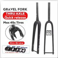 AliExpress NONE DA Carbon Gravel Fork Internal Cable Routing 450g Full Carbon - T1000 Matte Finish Max 45C Tire Compatible | Gravel Bike Builds