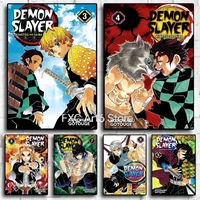 1PCS frameless Pop Anime Japan Figure Demon Slayer Poster All Characters Aesthetic Manga Cover Canvas Print Picture Wall Art Ki