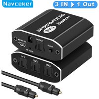 Digital SPDIF Optical Audio Splitter Switch Toslink Splitter Switcher Adapter 1x3 Optical Splitter 1 In 3 Out Support DTS AC3