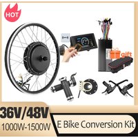 AliExpress kun ray 1500W E-bike Conversion Kit Hub Motor Brushless Gearless Hub Motor Kit Front Rear Motor Wheel for 20in-700C Rear Cassette Motor
