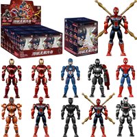 ZDTDS Original Iron Man Spider Man MK29 MK36 MK46 War Machine Captain America Black Panther Action Figures Assembly Model Toys