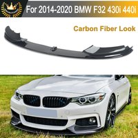 Für BMW 4er F32 F33 F36 420d 430d 2014-2020 Vorderer Unterer Stoßstangen-Diffusor Karosserie-Kit Spoiler Splitter Lippen-Kit Carbon-Optik