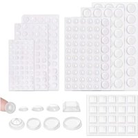 100pcs Cabinet Door Bumpers Strong Self-Adhesive Clear Pads Soft Silicone Door Stopper Mute Damper Buffer Furniture Dots Cushion