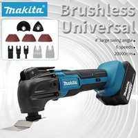 MAKITA 18V Narzędzie Oscylacyjne z Szybkim Montażem, 6 Prędkości, Bezprzewodowe, Wielofunkcyjne Narzędzie Wibracyjne, Renowator, Elektryczna Frezarka/Łopata